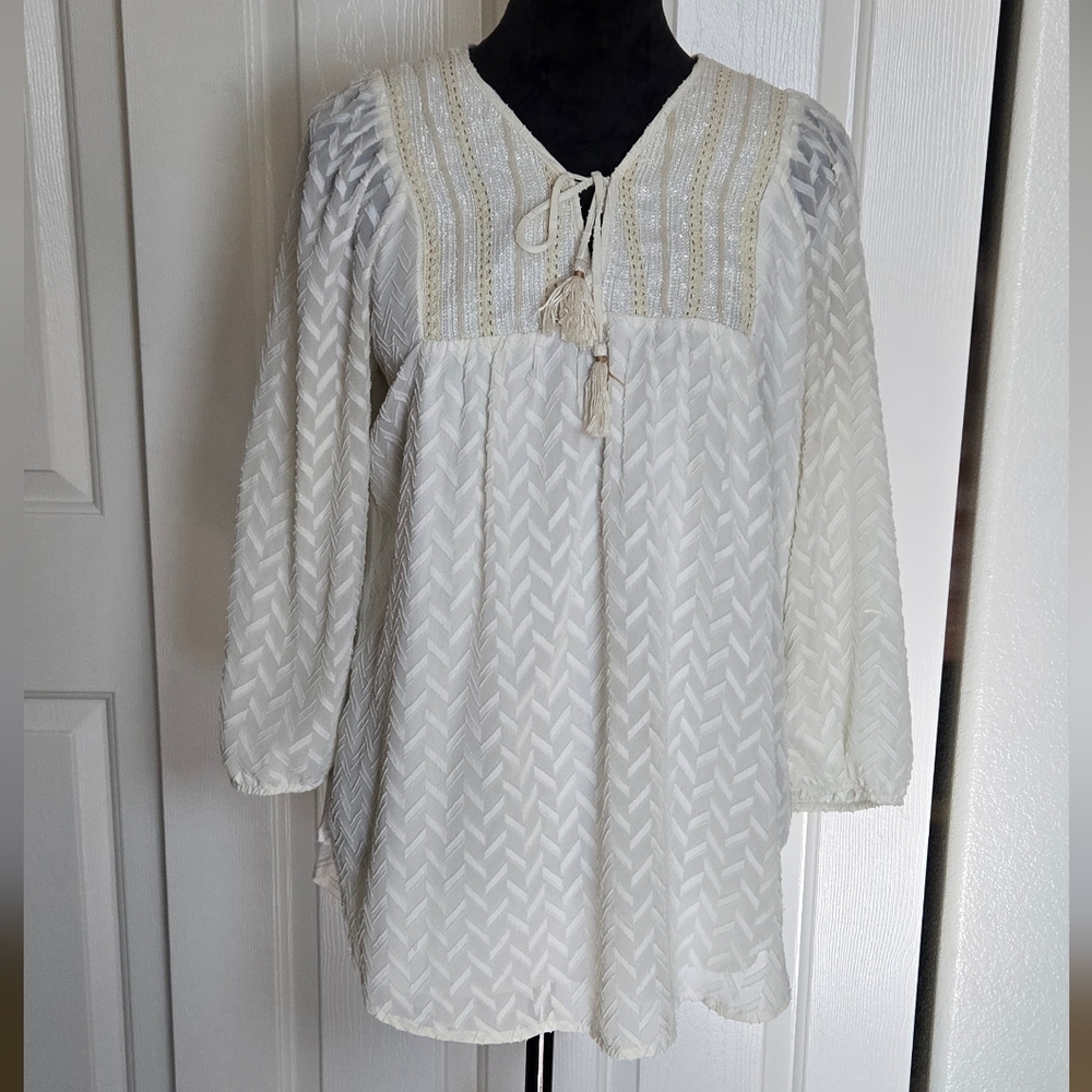 Anthropologie One September Attylie popover blouse